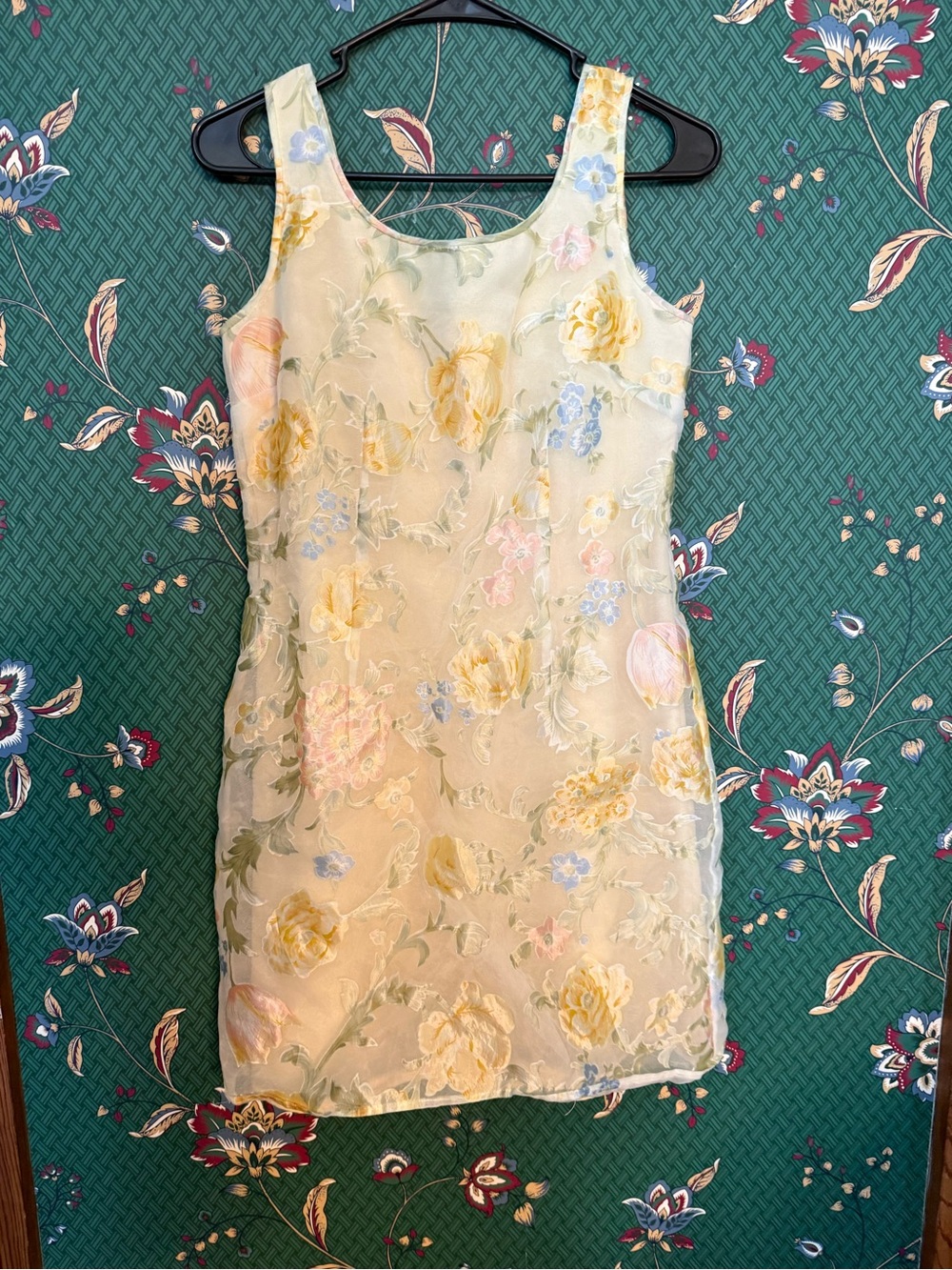 Ann Taylor Petite Pastel Yellow Floral Dress
